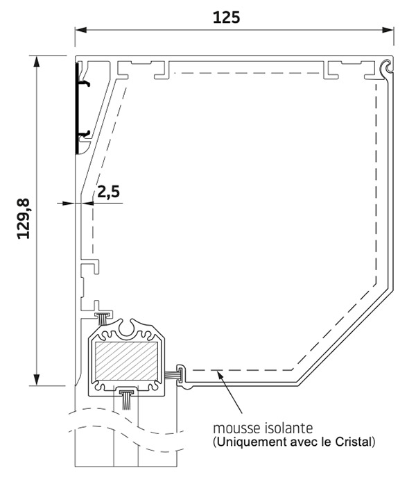 Store RS Smart 130 - cofre biseauté