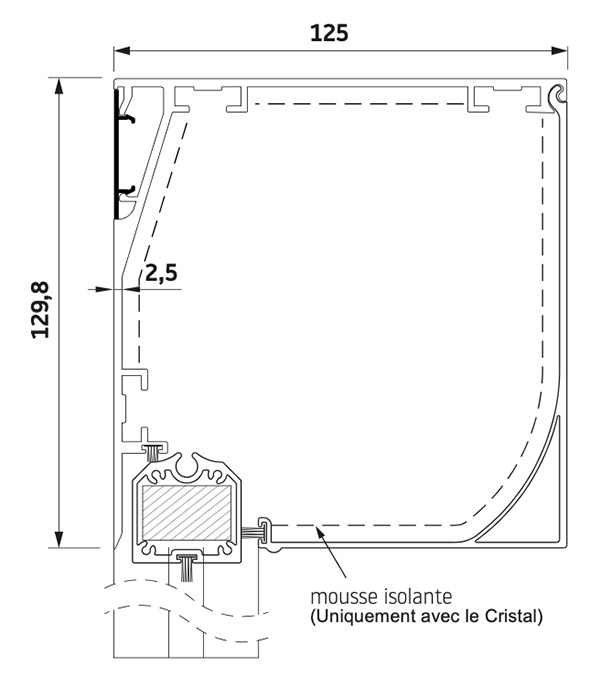 Store RS Smart 130 - coffre carré